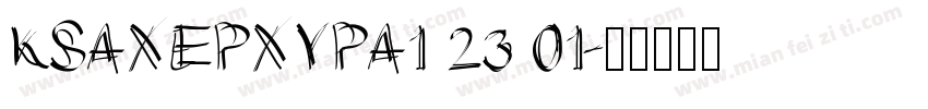 KSAXEPXYPA1 23 01字体转换
